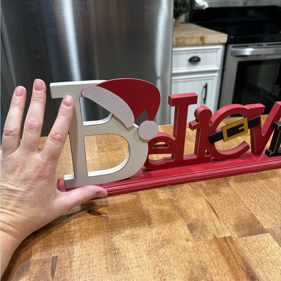 Kohl's Red and White 'Believe' Holiday Decor - Picture 5 of 5